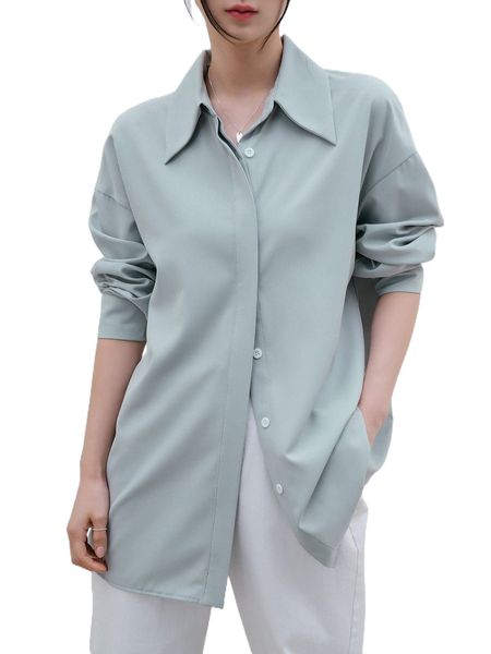 

dazy-less drop shoulder button front blouse n4sd#, White