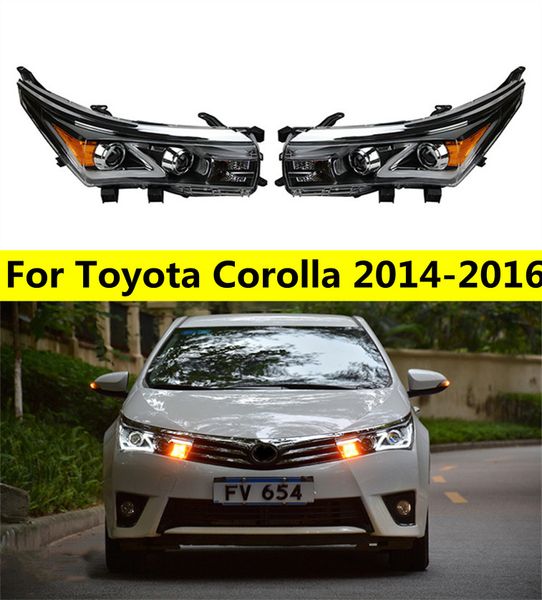 

high beam led head light for toyota led headlight 20 14-20 16 headlights corolla altis drl angel eye turn signal front lamp