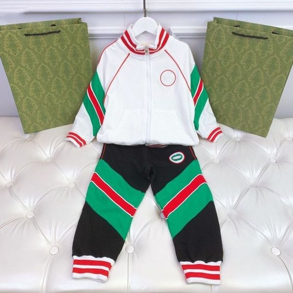 

kids designer clothes baby clothes sets boys girls tracksuits sports two pieces outfit with pants outfits set casual sweatsuits spring autum, White