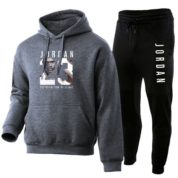 

2 piece suits men's and women's sportswear sportswear men's jogging wear hooded sweater sweater spring autumn casual sweatshi, Gray
