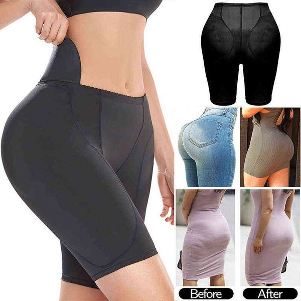 Almofadas de quadril para mulheres anca almofadas falsificadas bumbum acolchoado underwear hipançoso shapewear crossdressers bunda lifter pad calças respirável y220411