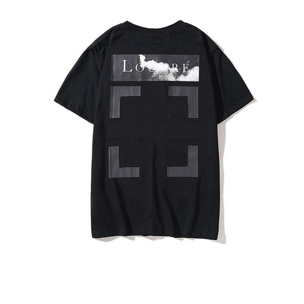 

fashion offs brand luxury mens t shirts designers high-quality t-shirt cotton loose arrow badge original bags women tees casual sport black, White;black
