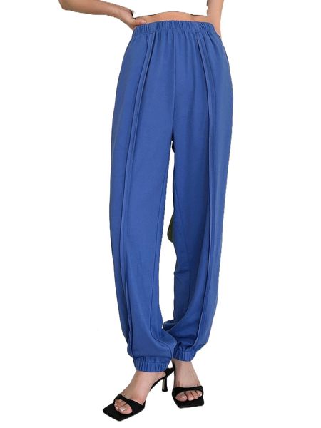 

dazy seam detail high waist sweatpants b7ze#, Black;white