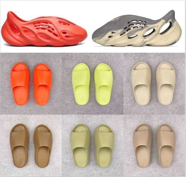 

mens foam runner slides slippers desert sand summer brown flat men women beach resin slide sandal womens slipper graffiti bone rubber man wo, Black