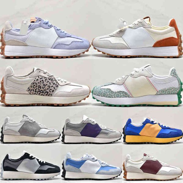 

327s sneakers mens womens running shoes n327 violet haze leopard burgundy stellar blue rain cloud virtual violet sports trainers us 4-11, Black
