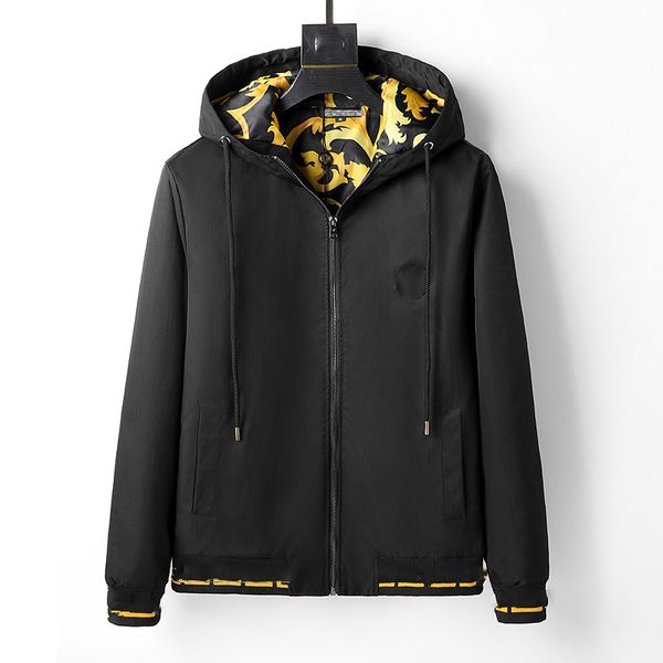 

new 2022 man jacket windbreaker long sleeve mens jackets hoodie clothing zipper animal letter pattern plus size pattern coat oversize, Black;brown
