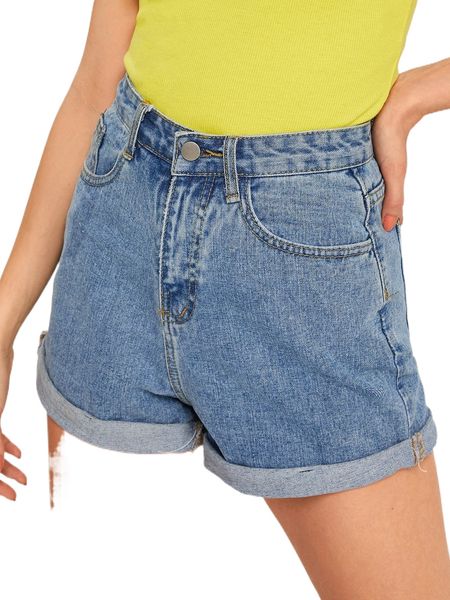 

rolled high-rise denim shorts c1rk#, White;black
