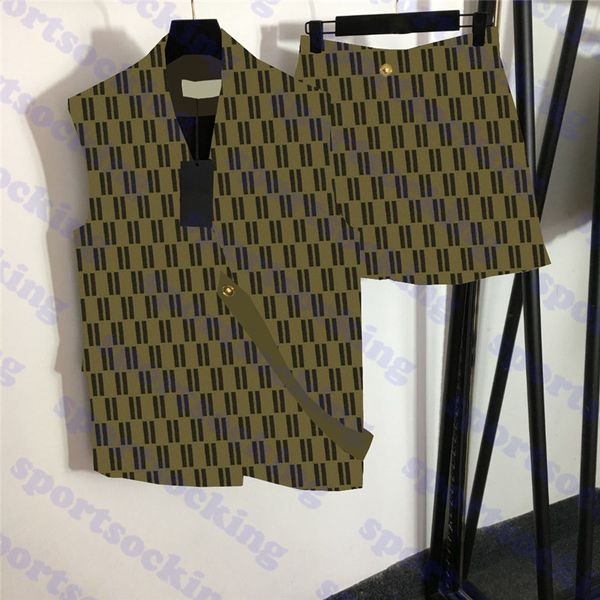 

designer jackets shorts for women vintage print womens vest blazer gold button ladies coats set, Black;white