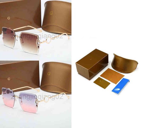 

gg designer cycle luxurious fashion gg cc sunglasses woman mens new trend classic frameless square baseball elegant ocean glasses original s, White;black