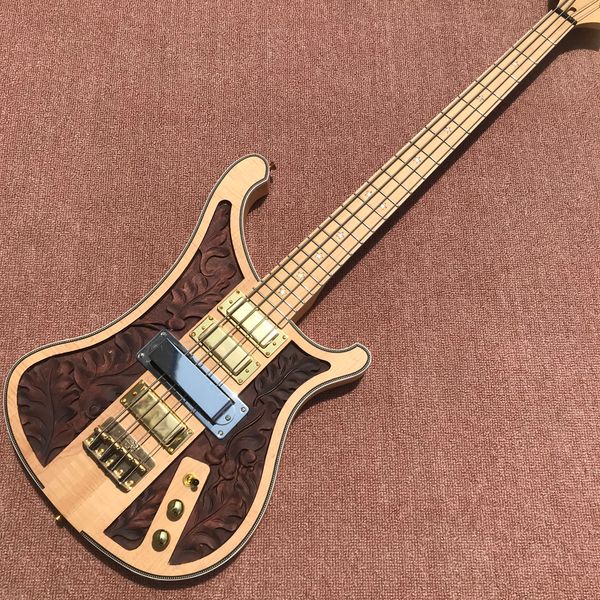 

2022 new custom rickenback bass 4 strings neck through body 4strings electric