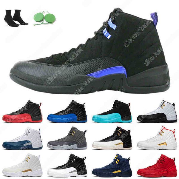 

12 dark concord men jordon basketball shoes 12s twist reverse flu game indigo university gold taxi mens trainer outdoor sneakers