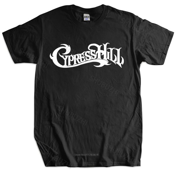 Хлопковая футболка мужчина экипаж экипаж вершины Cypress Hill Black Mens Hip Hop Up Up XXL Rap Band xl Gangstas Men Men Over Teeshirt 220509