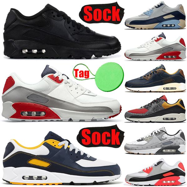 

with sock tag 90 90s mens womens running shoes triple black white shimmer polka safari infrared blue void cork camo men trainers sports snea