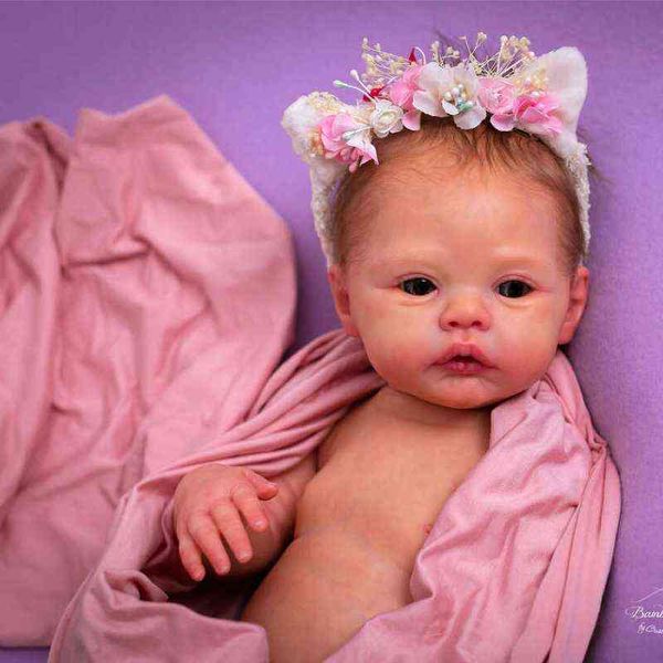 

17inch premie size reborn meadow doll kit popular soft touch lifelike fresh color reborn baby doll 43cm aa220325