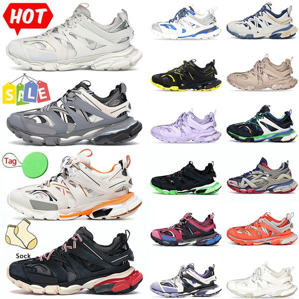 

2022 fashion 17fw running shoes triple s 3.0 track women men white royal blue shiragiku grey cement orange green pink shadow yellow gold old, Black