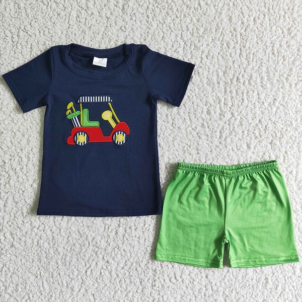 

new fashion kids designer clothes boys sets embroidery cotton boutique toddler baby boy clothing short sleeve shorts wholesale toddler kid o, White