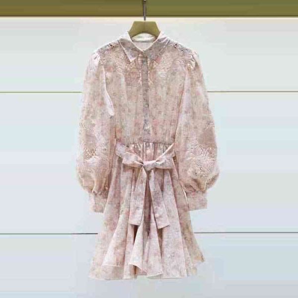

casual dresses fadan  home early spring elegant temperament broken flower hollow out design lace up dress, Black;gray