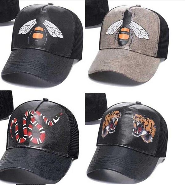 

2021 designer mens baseball caps woman brand tiger head hats bee snake embroidered bone men women casquette sun hat gorras sports 260p, Blue;gray
