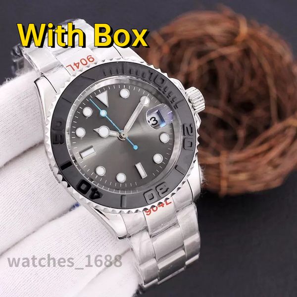 

mens watches aaa automatic watch qualit mechanical 40mm black dial wristwatch sapphire glass classic waterproof luminous gifts for mens wris, Slivery;brown