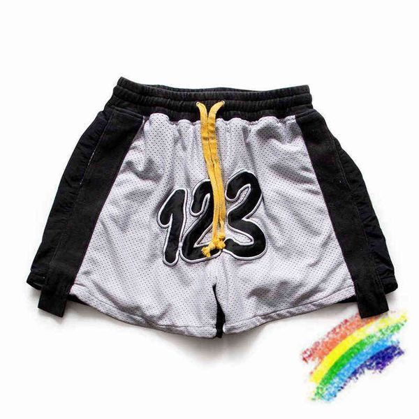 Vintage RRR123 Shorts de malha Homens Mulheres Melhor qualidade RRR-123 Shorts de basquete Casual Casual Cloth Tag Indoor Labelt220721