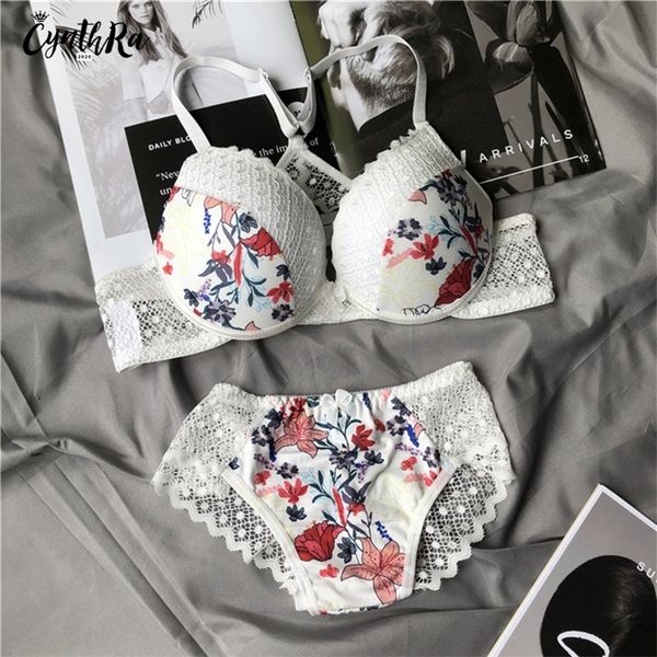 

bras set women's large size fat catties beautiful back lace big chest soft gathered push up ladies lingerie set 220513, Red;black