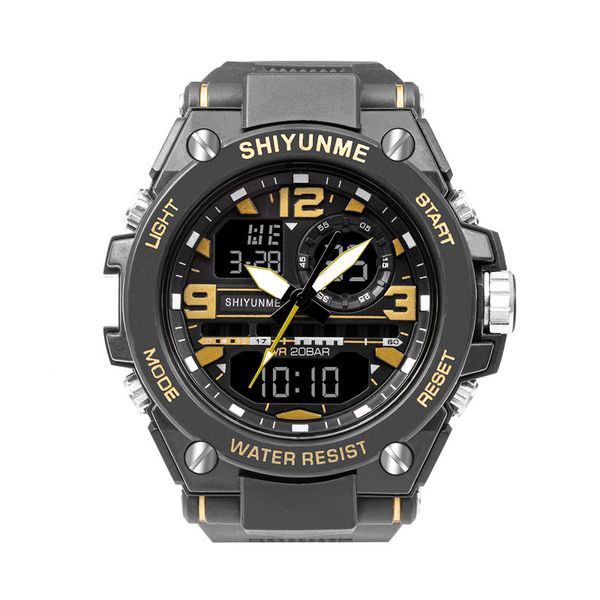 

cwp waterproof watches male sport clock smael brand red color led electronics chronograph auto date wristwatch outdoor sports gift d5, Slivery;brown