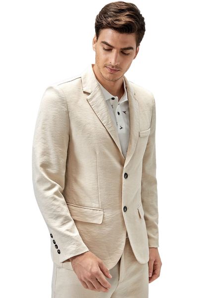 

men single breasted blazer u55q#, White;black
