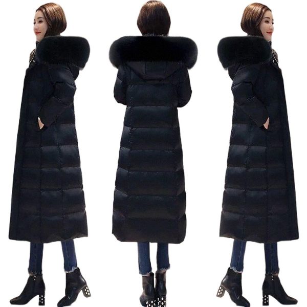 

women's down & parkas women winter bubble coats long padded clothes solid color black jacket puffer warm thick t1io#