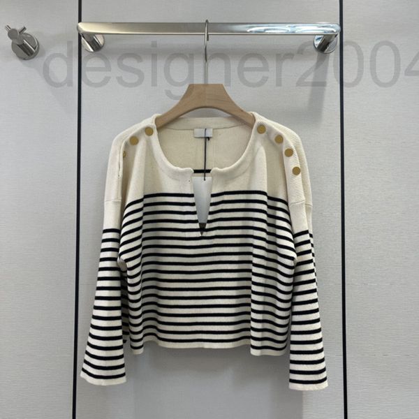 

women's knits & tees designer zt35115 shenzhen nanyou casual simple classic versatile loose short stripe sweater high end female au2w, White