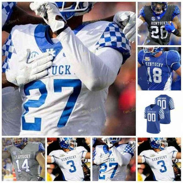 2022 Kentucky Wildcats Football Jersey NCAA College 6 Джош Али 1 Линн Боуден 26 Benjamin Snell 41 Джош Аллен 19 Аккеем Хейс 20 Кавосие