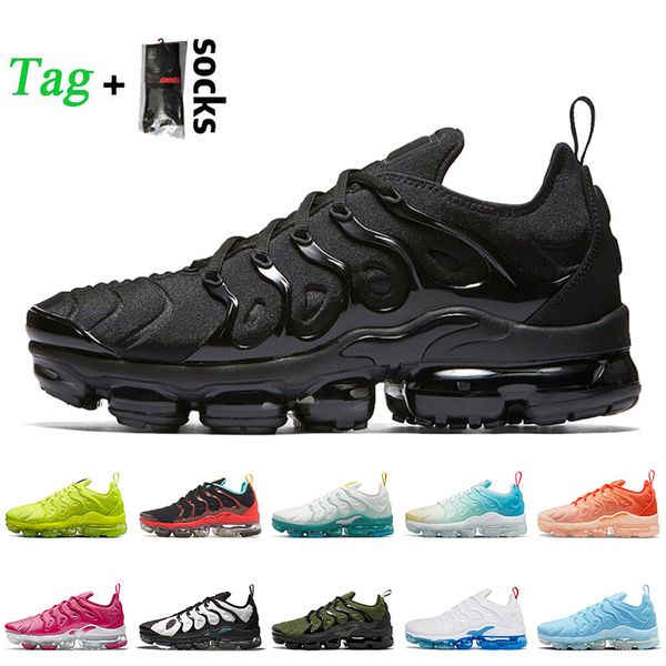 

triple black tn plus running shoes tnplus women mens trainers tennis ball griffey white university blue gold red since 1972 tns cushion runn