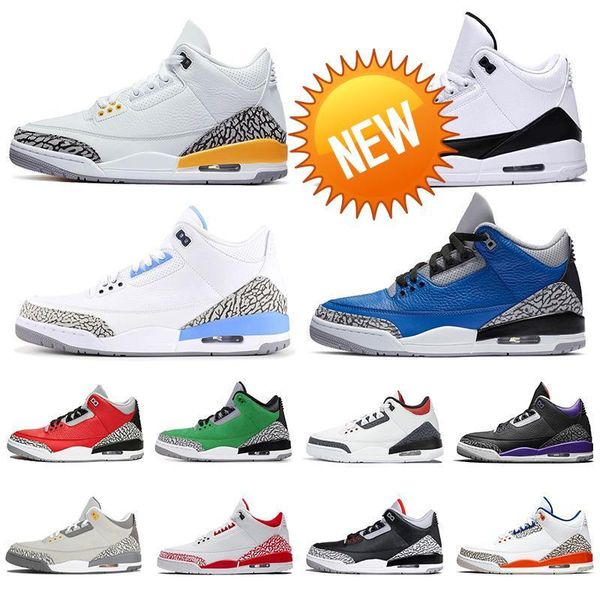 

3 3s men basketball shoes black cat mocha blue wolf cool grey varsity royal pure money mens trianers sports sneaker 40 -47 w