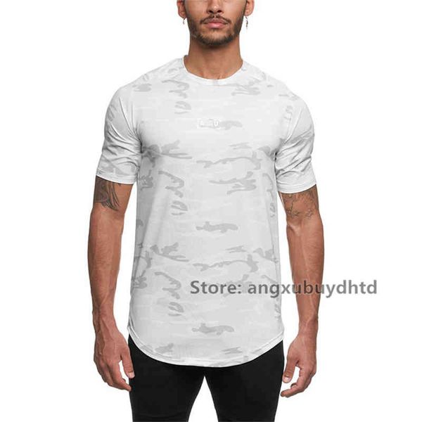

av summer sports t shirts men's thin fashion brand loose large short sleeve round neck digital printing t-shirt simple jogging fitness, White;black