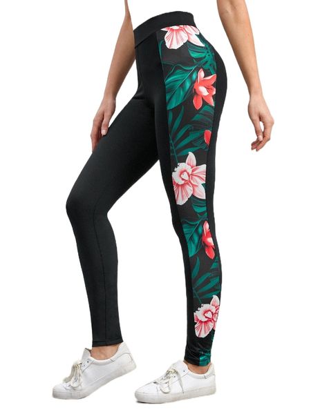 

emery rose tropical print high waist leggings f4ry#, White;black