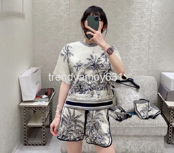 

women's knits & tees summer d family light and soft forest sketch shorts printed short sleeve t-shirt set women's fashion, White