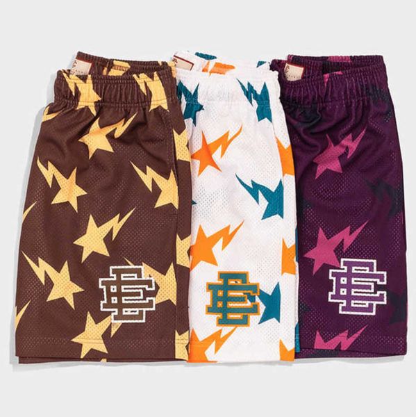 

eric emanuel ee basic short new york city skyline men's casual shorts fitness sports pants summer gym workout mesh basketball beach foo, White;black