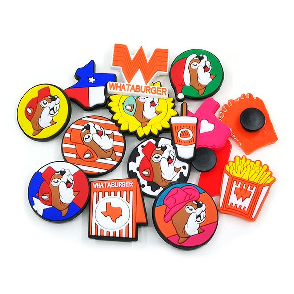 50 pz / set Texas serie croc charms 2D Plastica morbida hot cartoon Accessori per scarpe Decorazioni zoccoli perni bottoni fascino per scarpe Fibbie per bambini Sandali