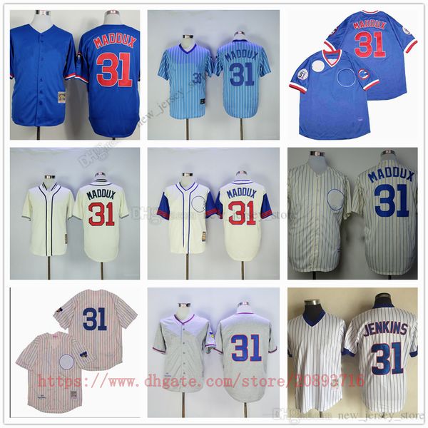 

movie college mitchellness baseball wears jerseys stitched 31 gregmaddux all stitched name number away breathable sport sale high quality, Black