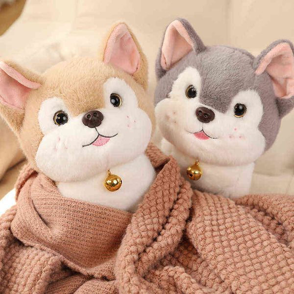 PC CM desenho animado Kawaii Teddy Dog Plush Toys fofo Doll Husky Soft Presente de estimação para crianças J220704