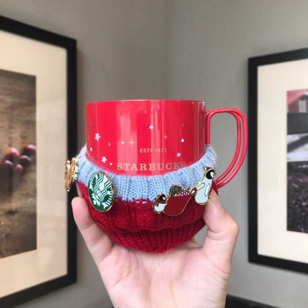 

2020 starbucks cup christmas sweater badge stainless steel deskcup water cup 355ml
