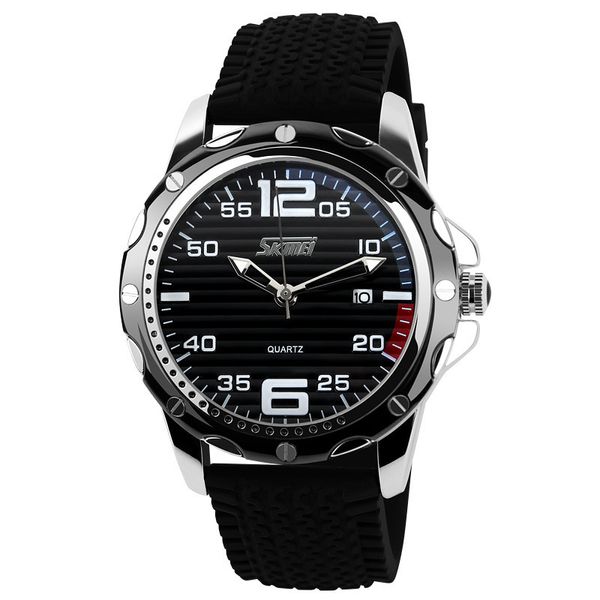 Начатые часы знаменитый бренд Skmei Sport Jelly Quartz Men Casual Watch Calendar Date Work для роскошных платье -наручных часов 30 м В водонепроницаемых 230506