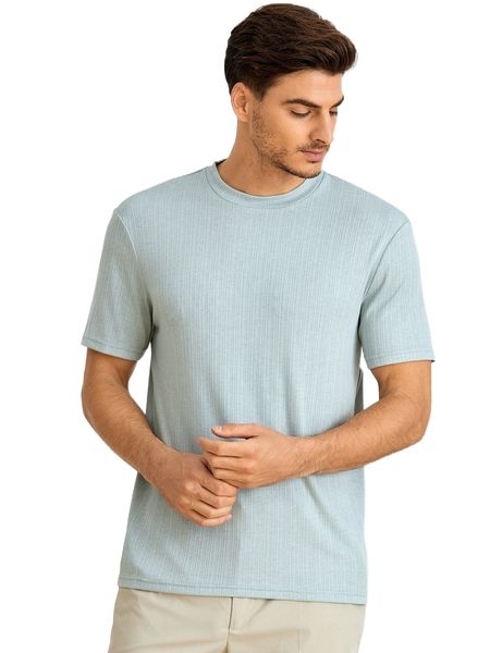 

men solid round neck tee d4jj#, White;black