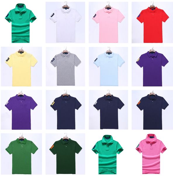 Designer mens Polo top Paul magliette cavallo America Ralph Lauren Ricamo donna lettera 3 T-shirt stampa polo qualità estate casual manica corta tees formato asiatico