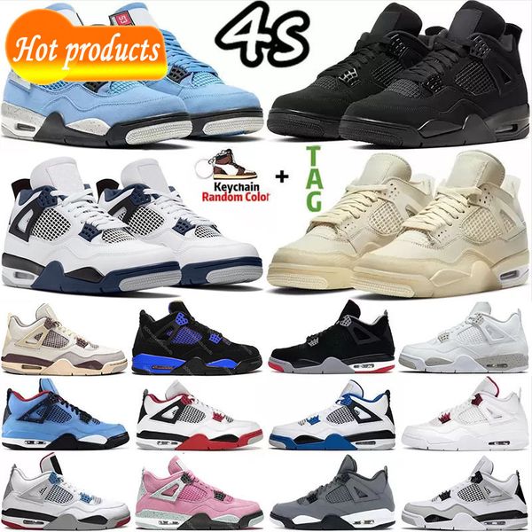

2022 sail 4 4s violet ore mens basketball shoes sneakers midnight navy newstalgia patent university blue oreo bred black cat dark mocha