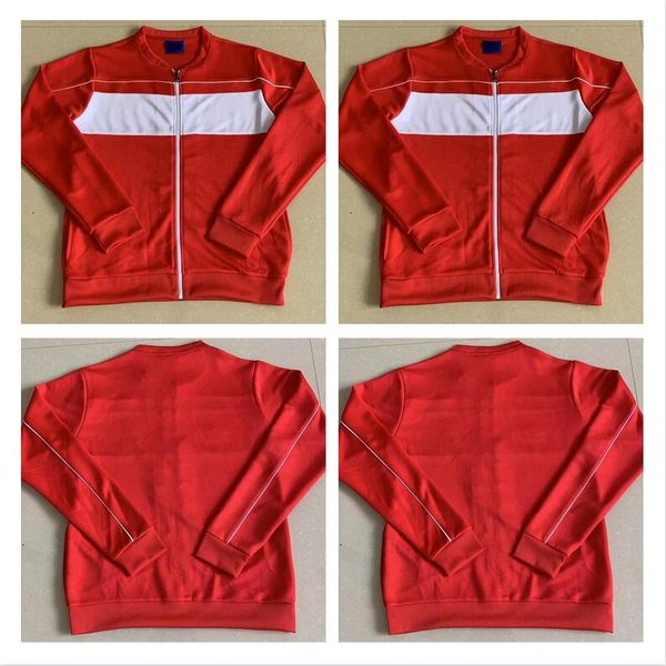 

1982 thailand quality tracksuit rush jogging suits johnston walsh retro soccer jersey vintage football shirt home red training wear jacket, Black