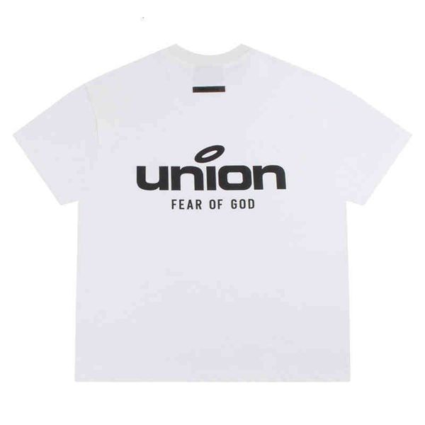 

50% discount multi god essentials fear of thread co branded silicone back letter high street fog short sleeve t-shirt factory sales, White;black