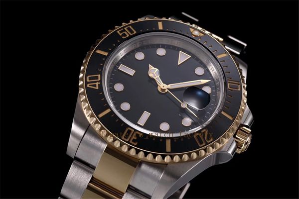 

new watch bp factory luxury bezel men's 18k real wrap yellow gold 904l steel cal.2836 automatic 43mm 126603 sport dive swim watch, Slivery;brown