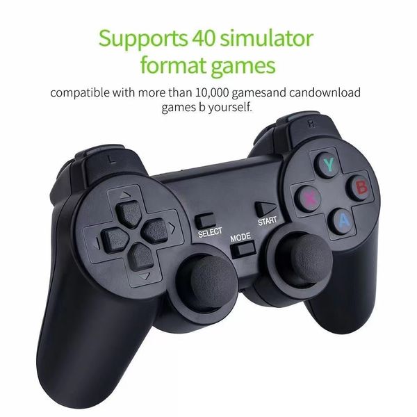 Videospielkonsolen 4K HD 2,4 G Wireless 10000 Spiele 64 GB Retro Mini Classic Gaming Gamepads