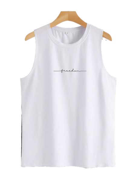 

men letter graphic tank h3la#, White;black