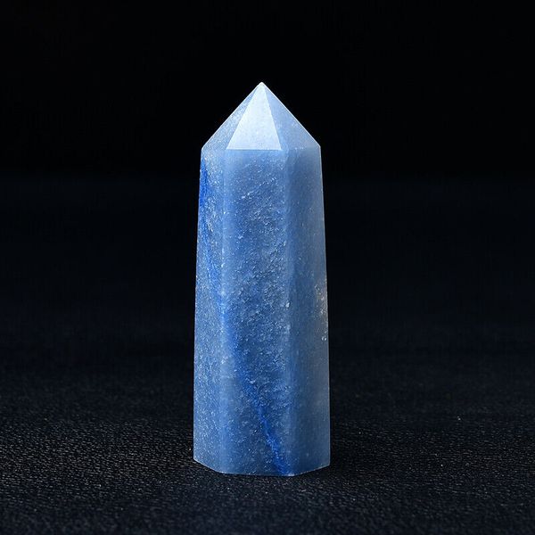 90 -миллиметровый голубой авентурновый нефритовый кварц минеральный кристалл образец заживления